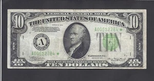 1934 $10 @ FEDERAL RESERVE NOTE @ STAR NOTE * @ - Picture 1 of 2