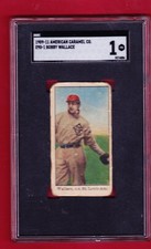 1909-11 E90-1 AMERICAN CARAMEL BOBBY WALLACE ST. LOUIS AMER. SGC 1 POOR HOF