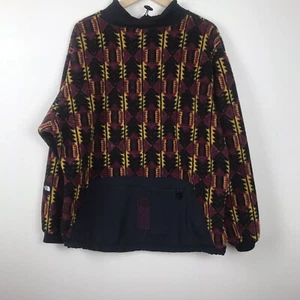 Vintage 90s The North Face Rage Pullover Fleece Jacket Adult L Mock Neck USA - Picture 1 of 11