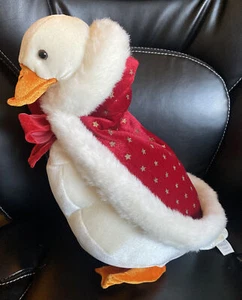 Applause Lamplight Carolers Christmas Goose Fur Trimmed Red Cape Vintage 16” - Picture 1 of 8