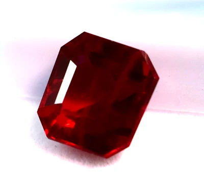 Excelente Rubí Rojo Corte Radiante AAA+ Calidad Piedra Preciosa Suelta 8.50 CT Rubí Birmano Foto 1 de 4