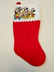 Vintage Mickey Mouse Walt Disney Productions Felt Christmas Stocking - Picture 1 of 5