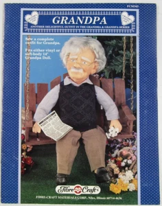 Sewing Pattern For Grandpa Outfit 14" Vest Pants Shirt - Picture 1 of 4