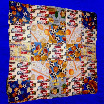 HECHA A MANO 30” X 30” Franela Deportiva RAG QUILT Manta Desguazada Nascar Suave y Cálida Foto 1 de 4
