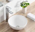 DeerValley Ceramic Modern Round Bathroom Vessel Sink Above Counter Porcelain