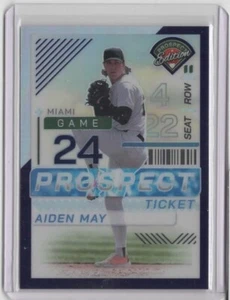2024 Panini Prospect Edition Holo Purple #8 Aiden May 05/99 - Picture 1 of 2