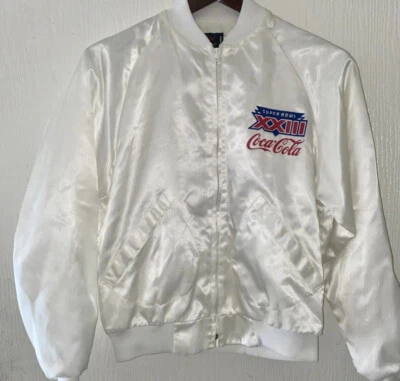 Chaqueta de satén San Francisco 49er’s vintage rara del Super Bowl XXIII, ¡Coca-Cola, EE. UU.! Foto 1 de 4