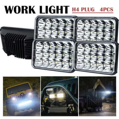 4x6" 45W LED Headlight Hi/Lo Beam Spot Light Work Lamp for SUV Jeep Truck - Image 1 of 4