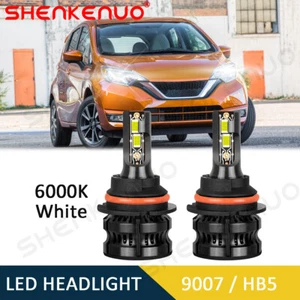 For Nissan Versa Note 2014-2019 6000K 9007 Led Headlight High/Low Beam Bulbs Kit - Picture 1 of 12