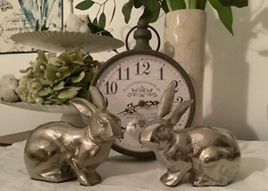 Ostern *Frühling *Hasenpaar *Versilbert *Vintage *Neu! - Bild 1 von 1