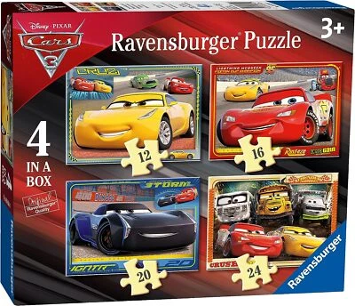 Ravensburger Disney Pixar Cars Jigsaw Puzzle 4 in Box Kids Age 3+ 12-24 Pieces - Image 1 of 4