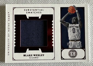 2022-23 Chronicles Draft Muestras Sustanciales Blake Wesley Notre Dame Rojo/199 - Imagen 1 de 3