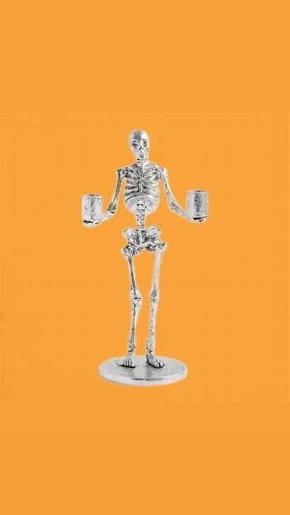 Portavelas Pottery Barn ESQUELETO CONO Halloween 13"h NUEVO Foto 1 de 1