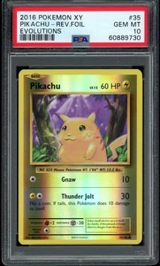 Pokémon XY Evolutions 2016 lámina inversa Holo Pikachu #35 raro eBay 1/1 PSA 10 - Imagen 1 de 22