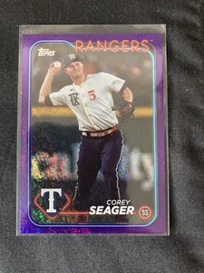 2024 Topps Series 1 - Corey Seager #150 Purple Holofoil /799 - Picture 1 of 2