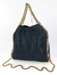 Aut STELLA McCARTNEY Falabella Blue Fabric 2-Way Shoulder Bag Purse #61866 - Picture 1 of 23