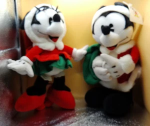 Disney Mickey Mouse & Co Christmas Santa Minnie lot 2 large Gund - Picture 1 of 8