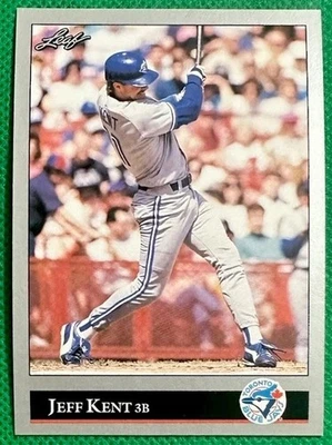 Leaf #445 Jeff Kent 1992 novato Toronto Blue Jays patio radiocontrol casi nuevo Foto 1 de 4