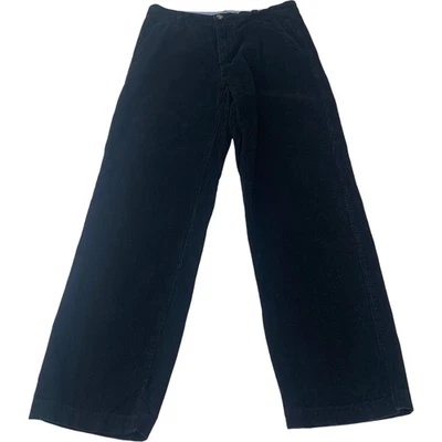 Tommy Hilfiger Corduroy Trousers Straight Leg Black Boys Size 18 - Image 1 of 4