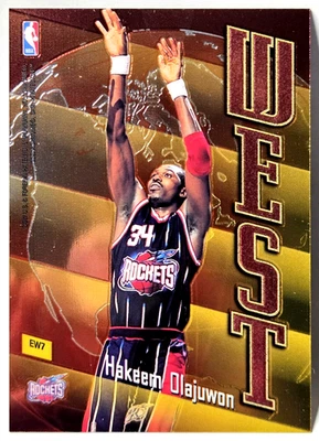 1998-99 Topps East West #EW7 Hakeem Olajuwan Dikembe Mutombo casi nuevo-como nuevo+ SP Foto 1 de 2
