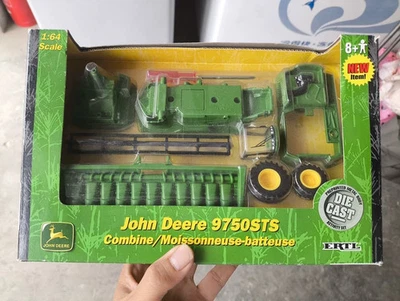John Deere 9750 STS Combine W/ Heads 2002 Ertl 1/64   - Image 1 of 4