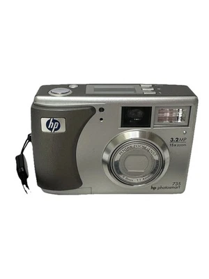 Camera HP PhotoSmart 735  3.2MP 5.8-17.4 Zoom Lens Digital Silver - Tested - Image 1 of 4