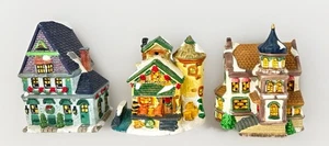 Christmas Village Set Cobblestone Corners 2002 Windham Heights, Made For Lights - Picture 1 of 7