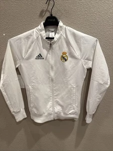 Real Madrid Trainingsjacke mit Reißverschluss weiß Adidas AI4661 Herren Größe S - Bild 1 von 9