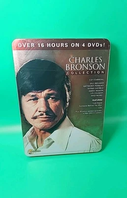 Charles Bronson DVD 4-Disc Set Video Movie Collection 16+ Hours w/ Metal Tin Box - Image 1 of 4