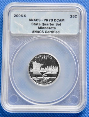 2005-S - Minnesota State Quarter - ANACS-PR70 DCAM  N1460 - Image 1 of 3