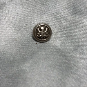 Vintage heraldischer doppelköpfiger Adlerschaft Knopf - Militärstil Metall Blazer - Bild 1 von 2