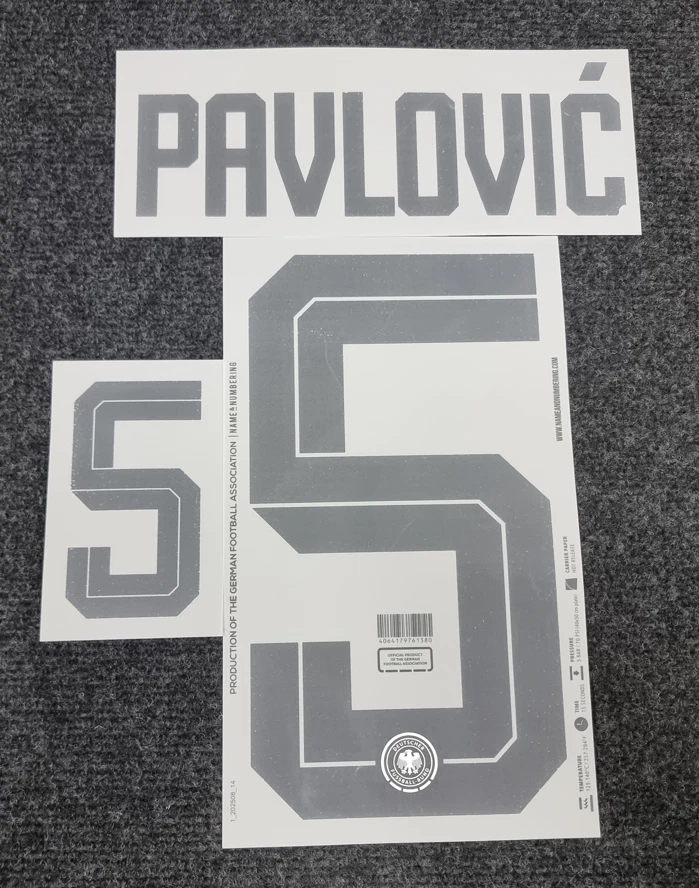Original Authentic DFB Deutschland Pavlovic 5 Trikot-Flock WM 2026