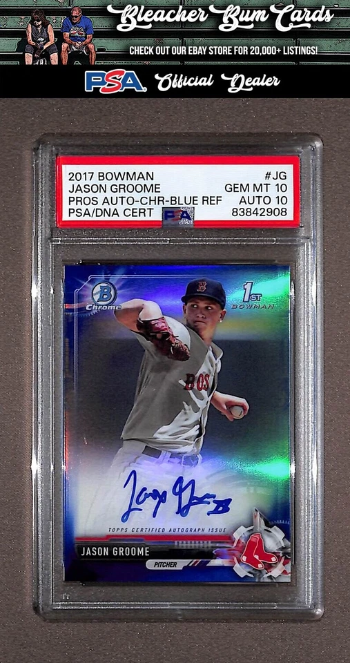 2017 Bowman CPA-JG Jason Groome Chrome Prospect Autographs Blue PSA 10 - Image 1 of 1