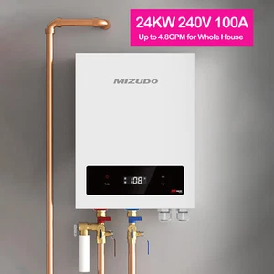 MIZUDO Electric Tankless Water Heater 24KW 240V Instant Hot On-Demand IPX4 - Picture 1 of 12