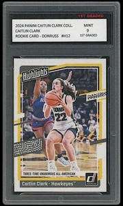 Caitlin Clark 2024 Panini Donruss Collection WNBA 1st Graded 9 Rookie Card #H12 - Bild 1 von 1