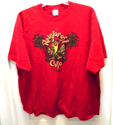 Camiseta de recuerdo vintage Rainforest Café Orlando Y2K XXL manga corta camiseta rana Foto 1 de 4