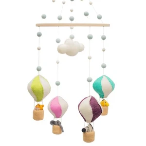 GLACIART ONE Baby Nursery Animals & Hot Air Balloon Mobile for Crib | Gender ... - Picture 1 of 6