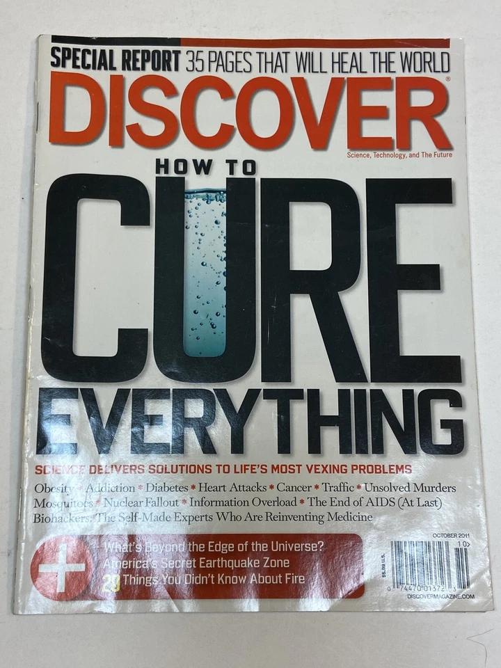 Discover Magazine Oct 2011 How to Cure Everything Science Earthquake Zone Fire + - Image 1 of 1