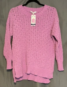 Seven7 Chenille Pullover Sweater Pink Size Small Popcorn Knit Textured Soft New - Bild 1 von 11
