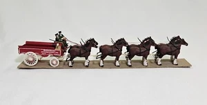 Rare Vintage HO Scale Clydesdale Beer Wagon Horse Drawn Cart Village Accessories - Picture 1 of 20