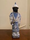 Antique Blue and White Chinese Figurine-11" Tall