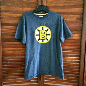 Men's Vintage Hockey Red Jacket Boston Bruins Tee Hockey Souvenir T-Shirt Knit - Picture 1 of 4