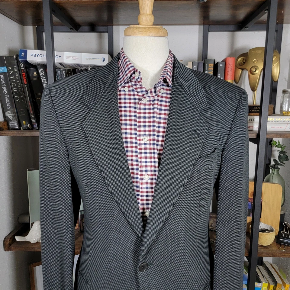 Casaco esportivo masculino Mani by Gorgio Armani blazer dois botões preto 5681/1 tamanho 41R - Imagem 1 de 4