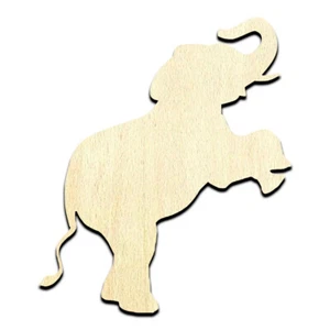 Elephant 2 Unfinished Wood Shape Craft Supply - Picture 1 of 1