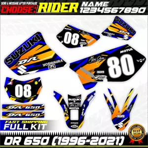 compatible DR 650 Suzuki Kit Graphics Stickers Decals (1996-2023) DR650 SD-R2A - Foto 1 di 2