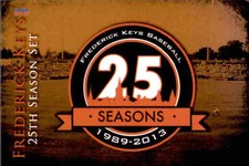 2013 Frederick Keys 25th Anniversary Choice #NNO Header Loo Checklist - NM Card