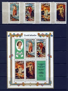 COOK ISLANDS QE II 1970 Das Osterset + Minisheet SG 316 bis SG MS320 POSTFRISCH - Bild 1 von 2