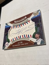 2006 Upper Deck Sweet Spot Signatures Red Stitch Blue Ink /50 Tim Corcoran Auto