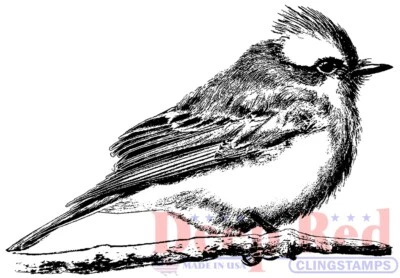 Deep Red Stamps Vermilion Flycatcher Rubber Cling Stamp - Image 1 of 4