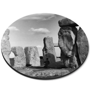 Round Mouse Mat (bw) - Stonehenge Wiltshire England  #35047 - Afbeelding 1 van 8